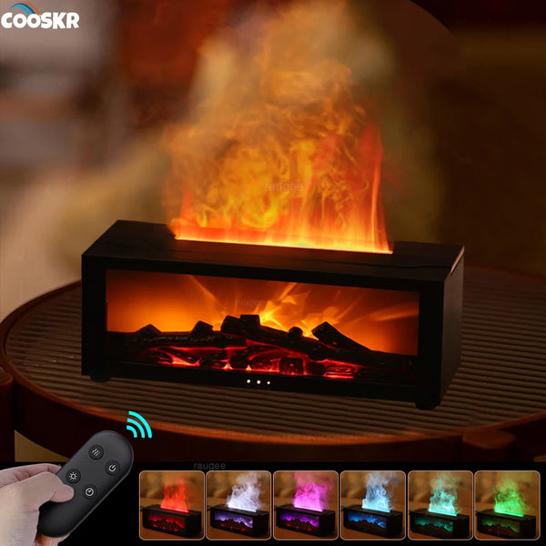 Cozy Flame Aroma Diffuser Lamp